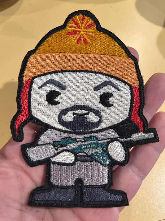 Space Western Orange Hat Embroidered Patch