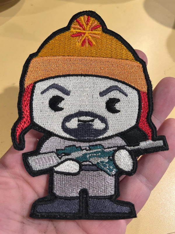 Space Western Orange Hat Embroidered Patch