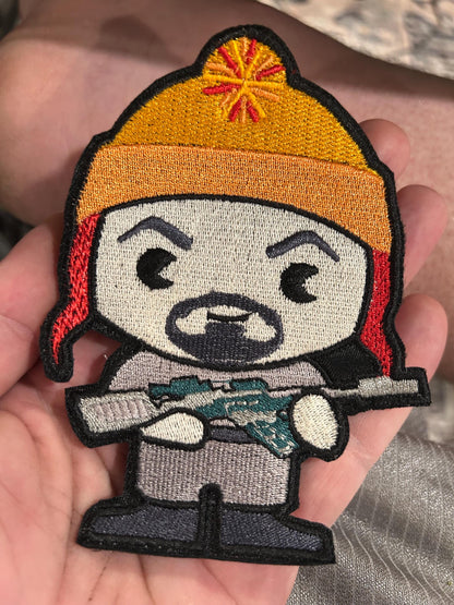 Space Western Orange Hat Embroidered Patch
