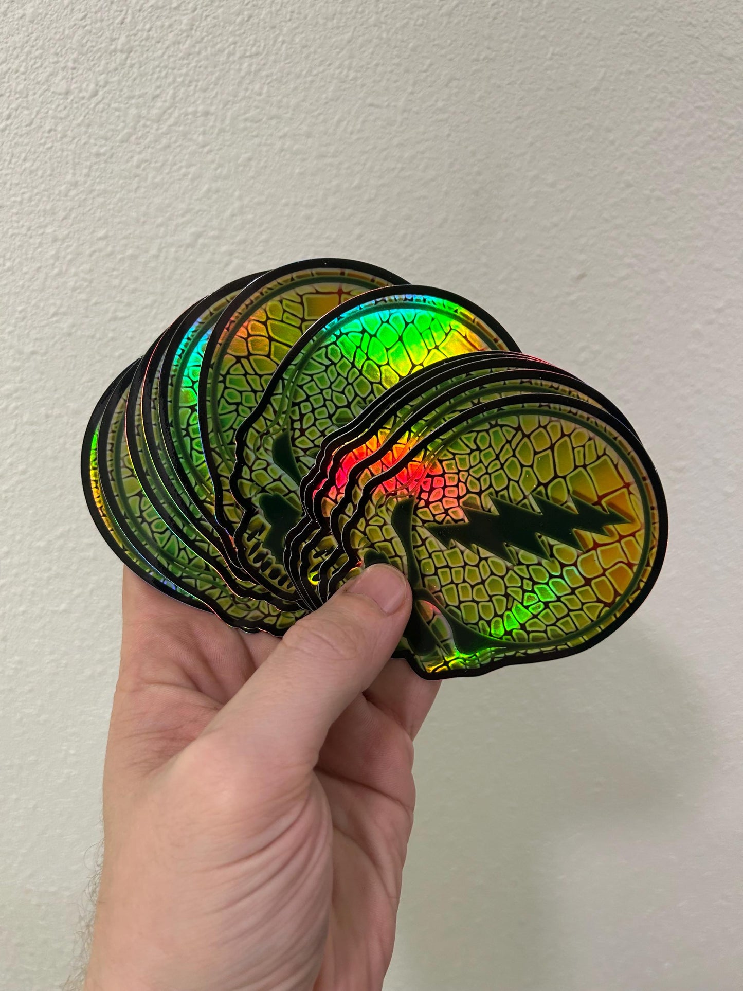 Holographic Green Steal Your Face Crocodile