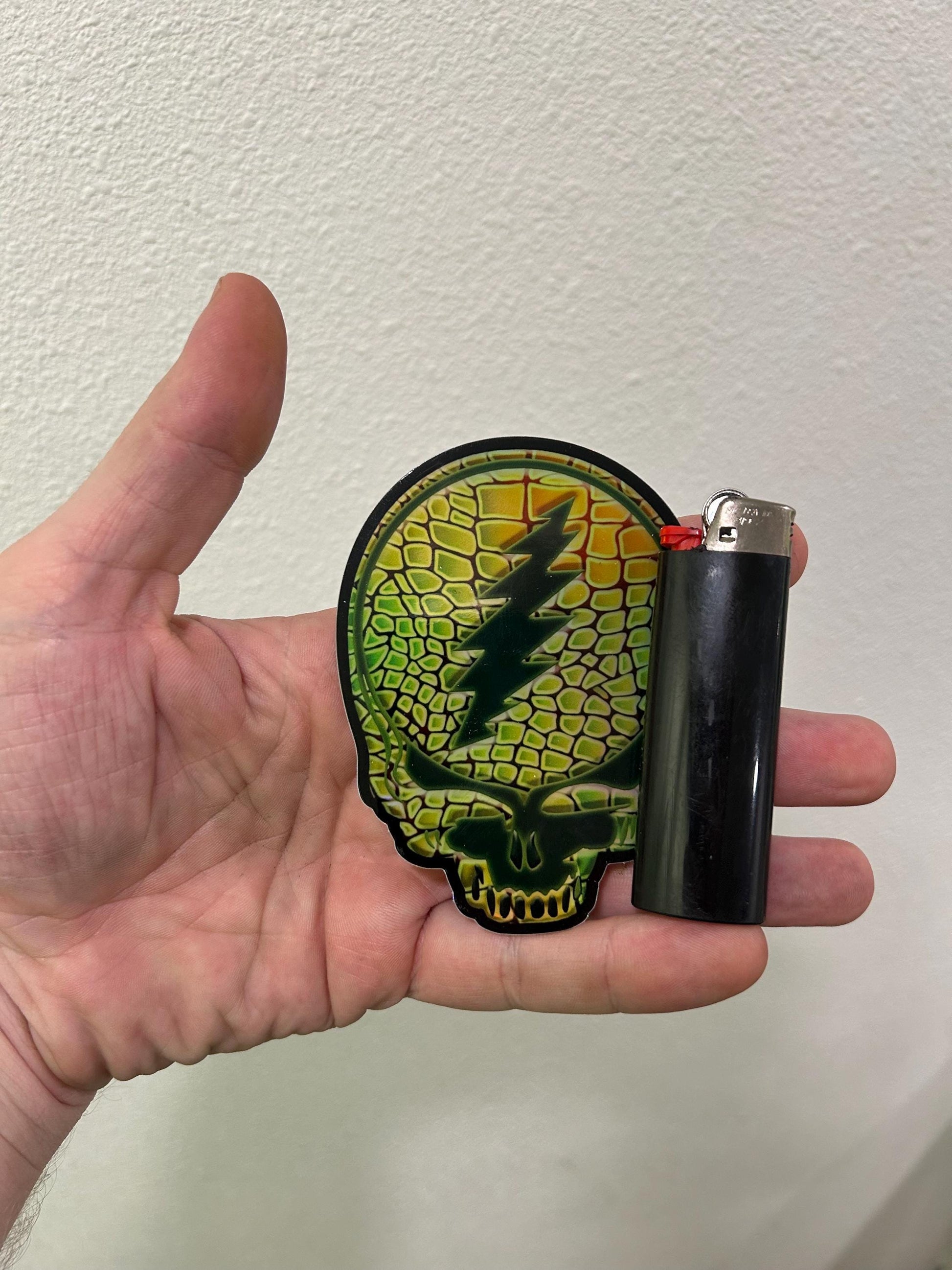 Holographic Green Steal Your Face Crocodile
