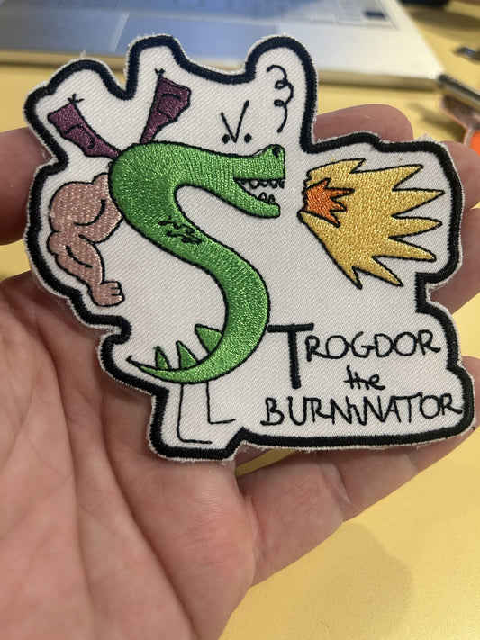 Trogdor the Burninator Patch – 4 Inch Iron On