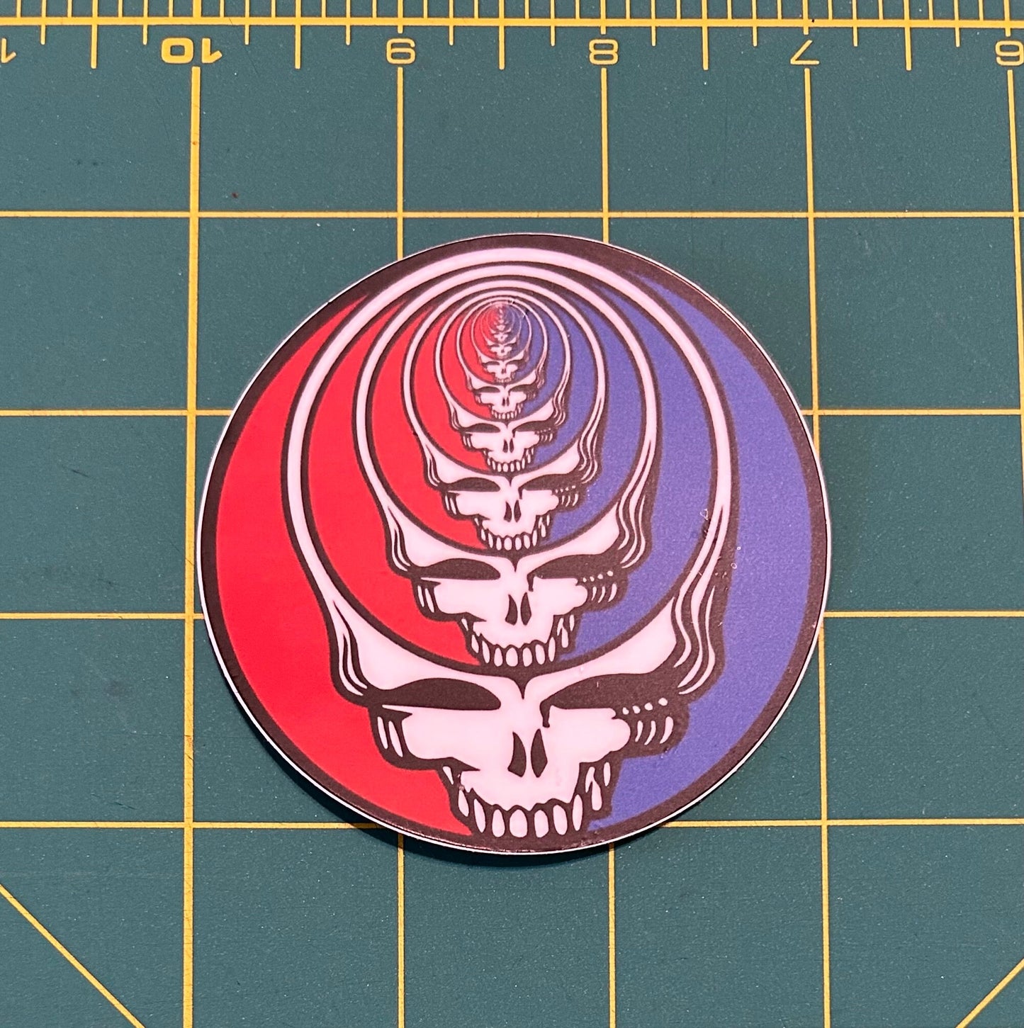 Stealies All The Way Down Skull 3” inch Glossy