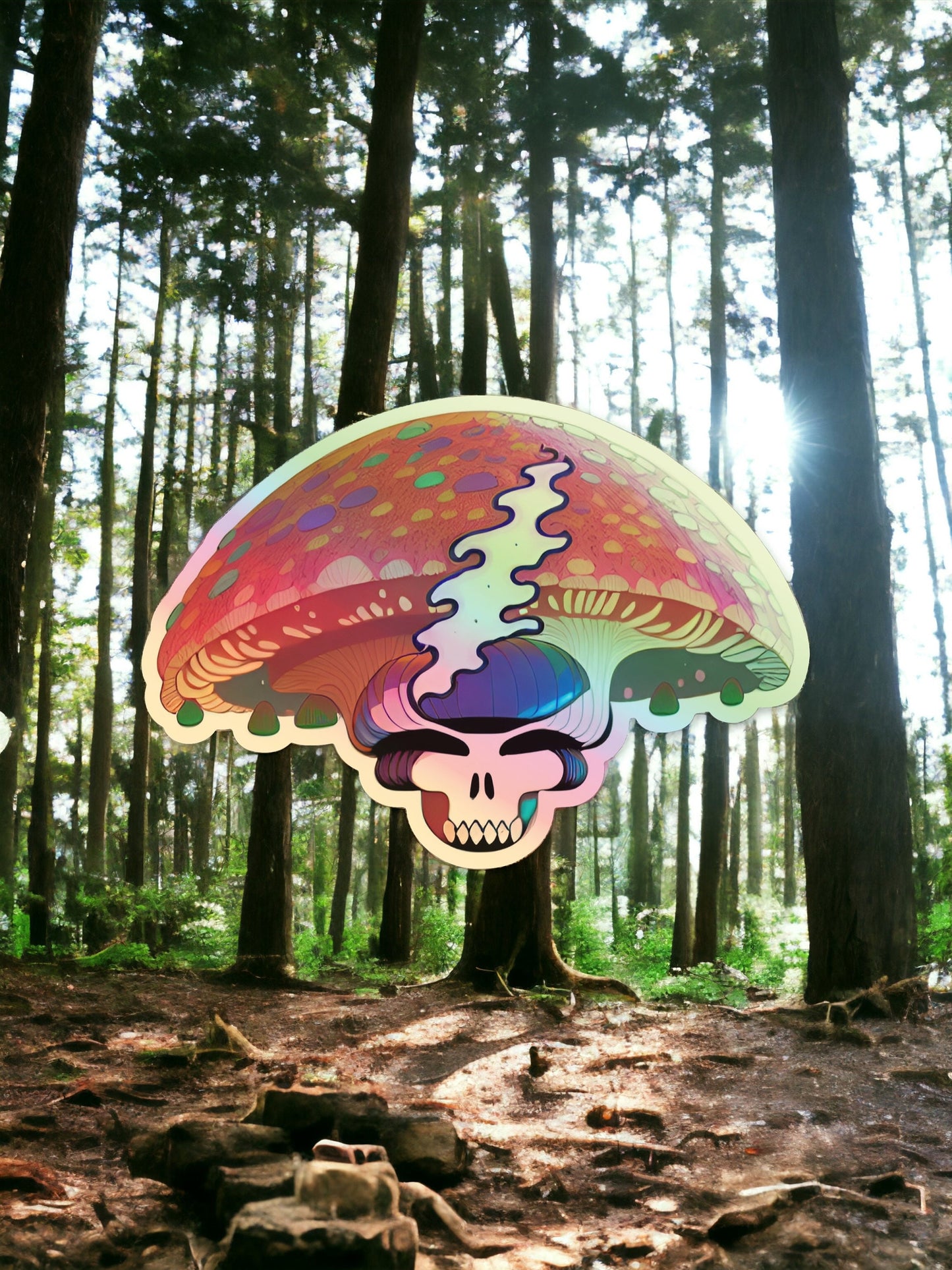 Amanita Mushroom Stealie Skull / 3”x4.24” in