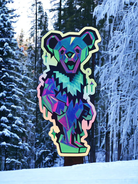 Dancing Bear Iceberg Blue / Grateful Dead Decal / Waterproof / UV Resistant / Car Sticker / 2” x 5” inch HOLO / Die Cut / Phone Sticker