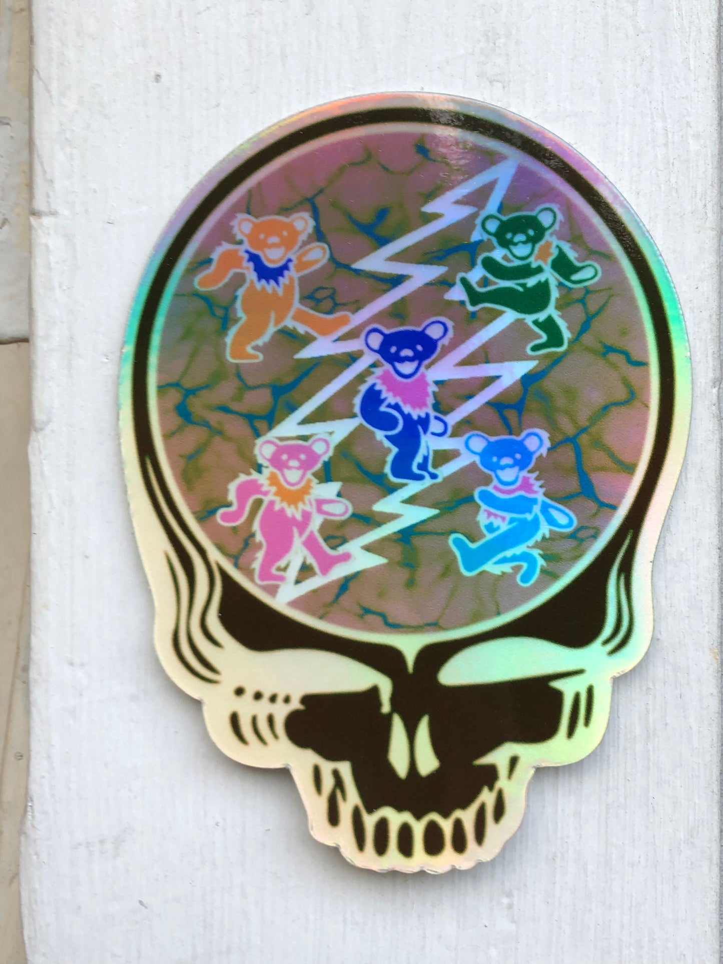 Brown Town Stealie Skull / 3”x4” inch HOLO / Grateful Dead Decal / Bumper Sticker / Laptop Sticker / Steal Your Face Dead and Company