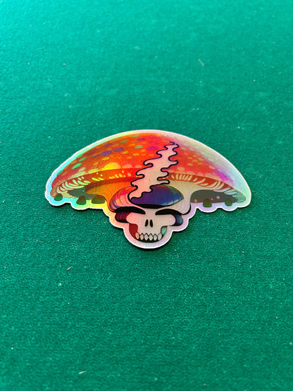 Amanita Mushroom Stealie Skull / 3”x4.24” in