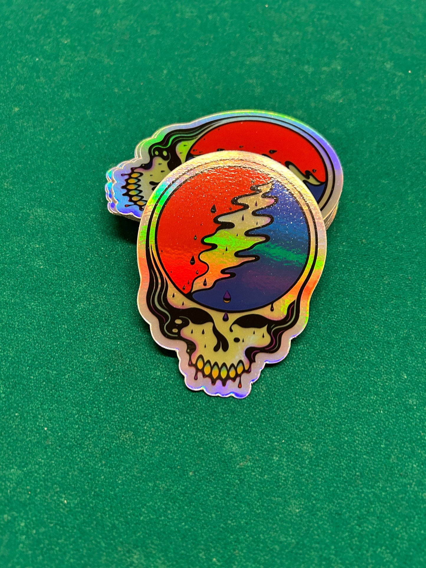 Drippy Stealie Skull 4” in HOLO / Free Shipping