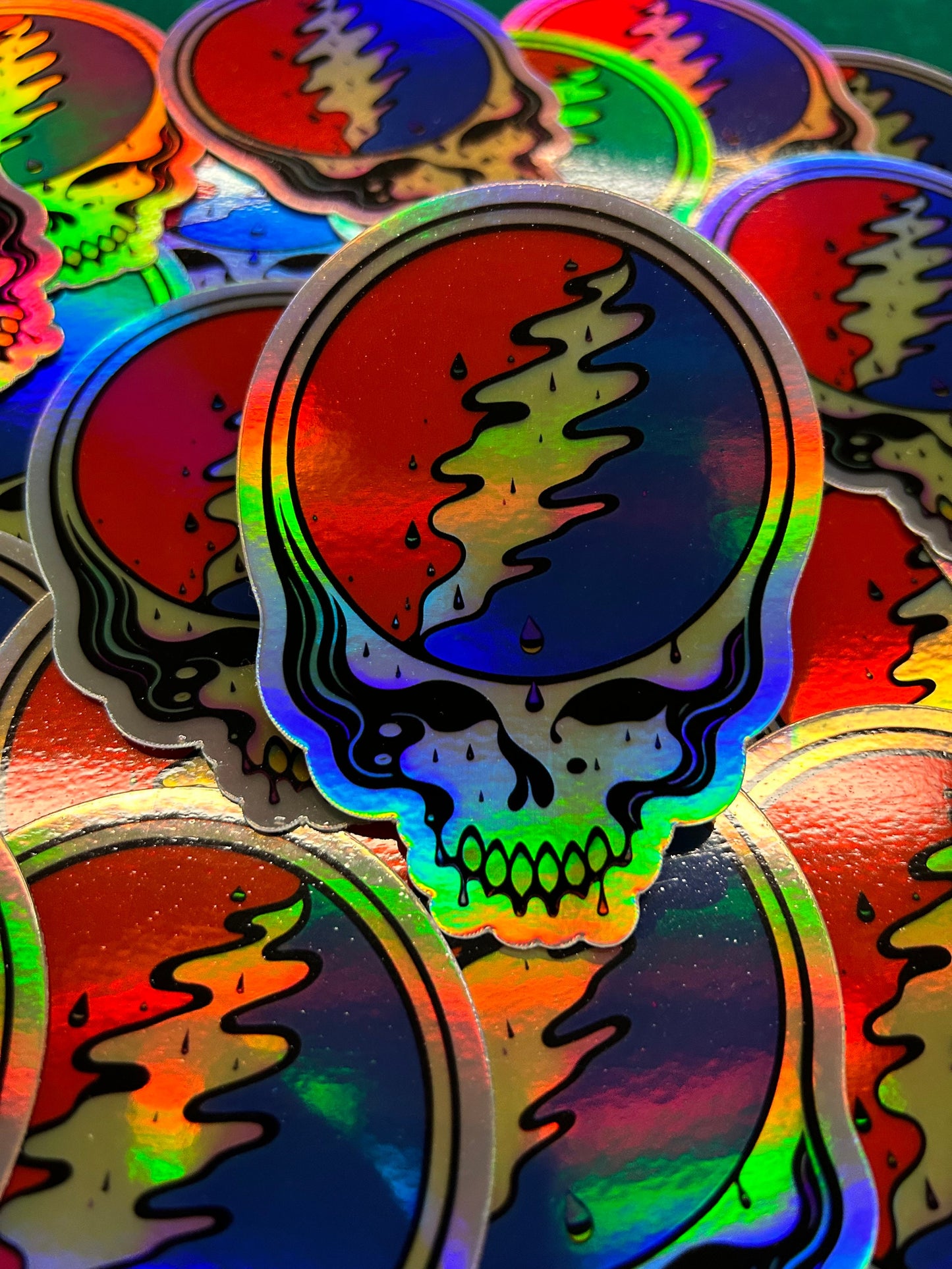 Drippy Stealie Skull 4” in HOLO / Free Shipping