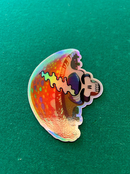 Amanita Mushroom Stealie Skull / 3”x4.24” in