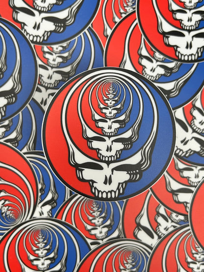 Stealies All The Way Down Skull 3” inch Glossy