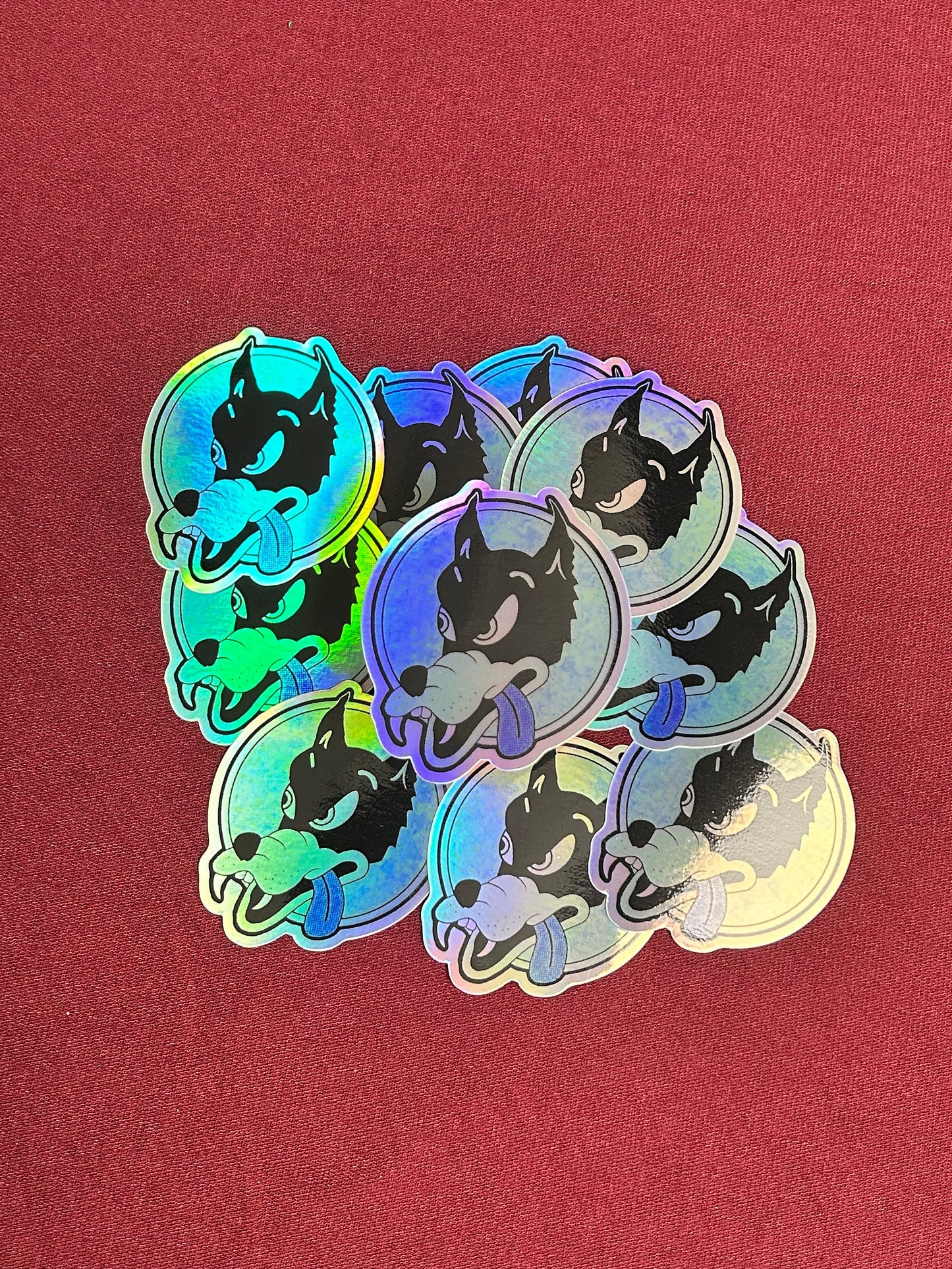 Arctic Blue Holo Dire Wolf / 3.5” inch Grateful Dead Sticker Decal / Waterproof / UV Resistant / Bumper Sticker / Die Cut / Dead and Company