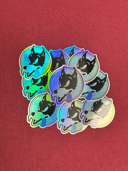 Arctic Blue Holo Dire Wolf / 3.5” inch Grateful Dead Sticker Decal / Waterproof / UV Resistant / Bumper Sticker / Die Cut / Dead and Company