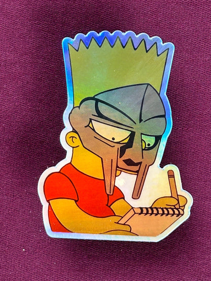 Bart Doom / MF DOOM Bart Simpson 3”x4.14” inch Holographic