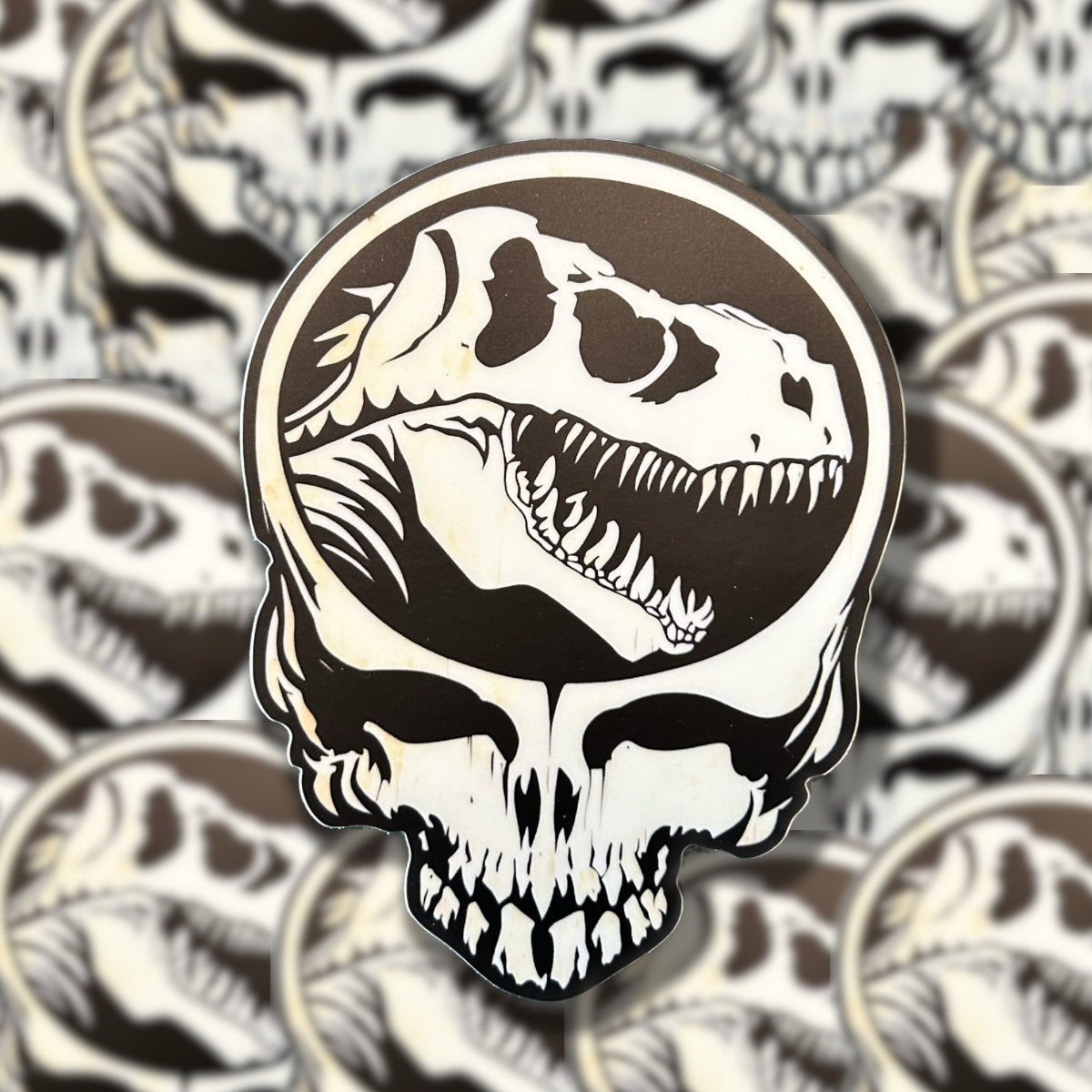 Jurassic Stealie Skull 3.5 x 3.24 inch