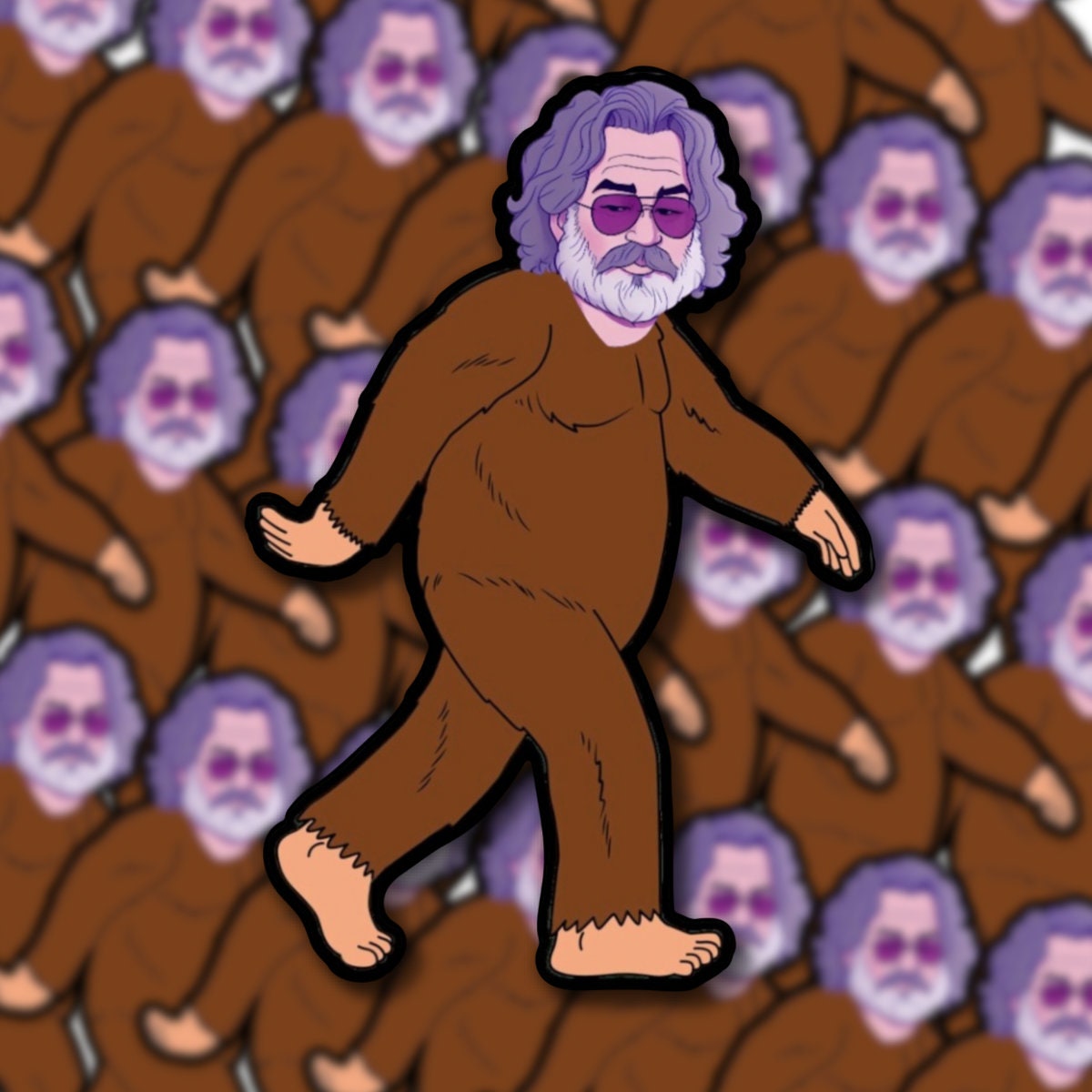 Jerry Squatch 2.72 x4” inch Glossy Stickers / Fully Waterproof / Uv Resistant