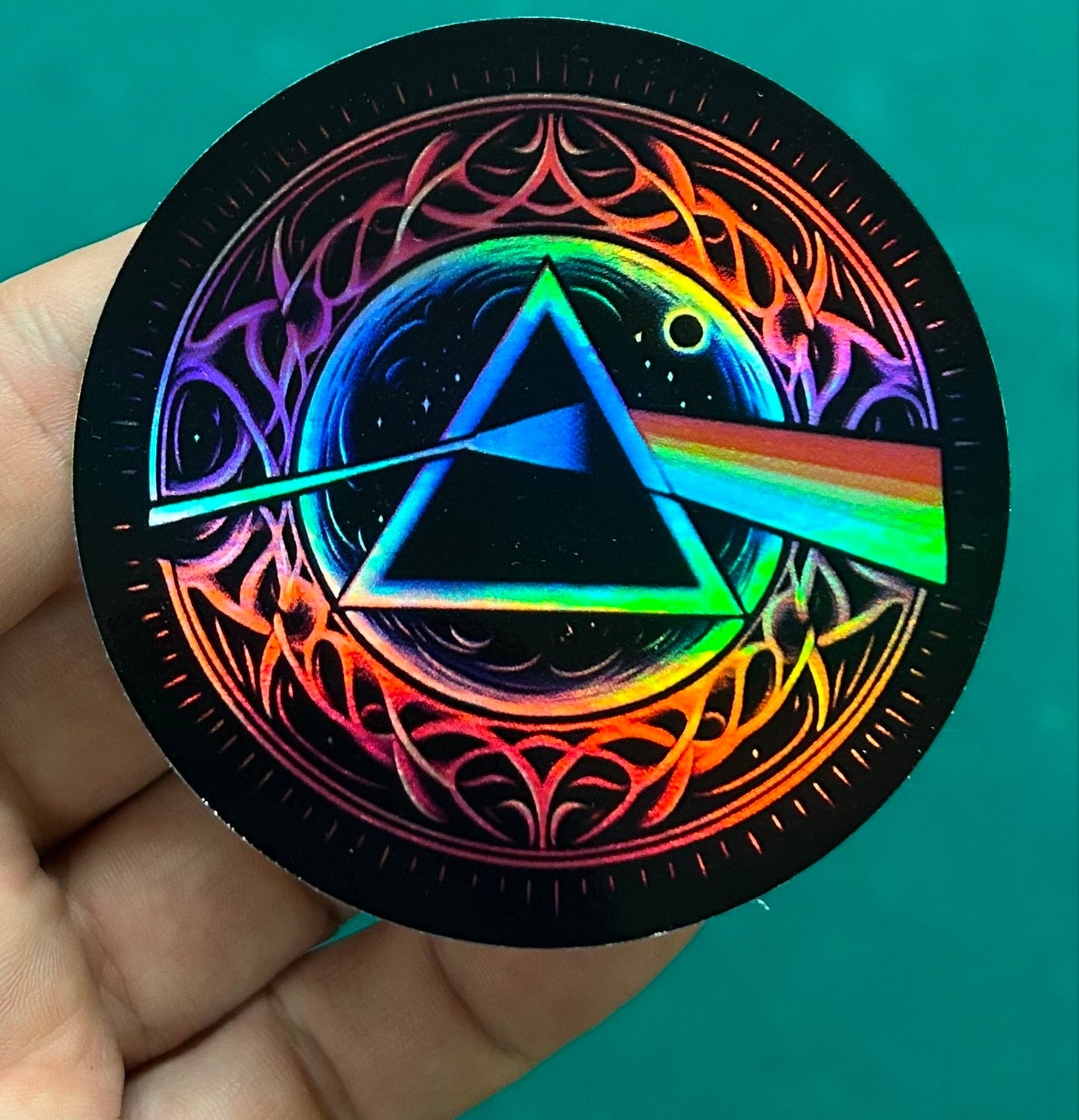 Holo Pink Floyd Prism / Dark Side Of The Moon 3” inch
